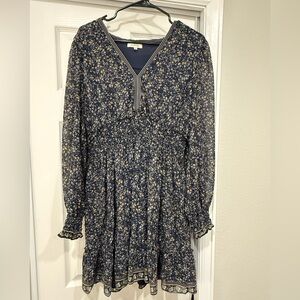 Max Studio Navy Floral Dress